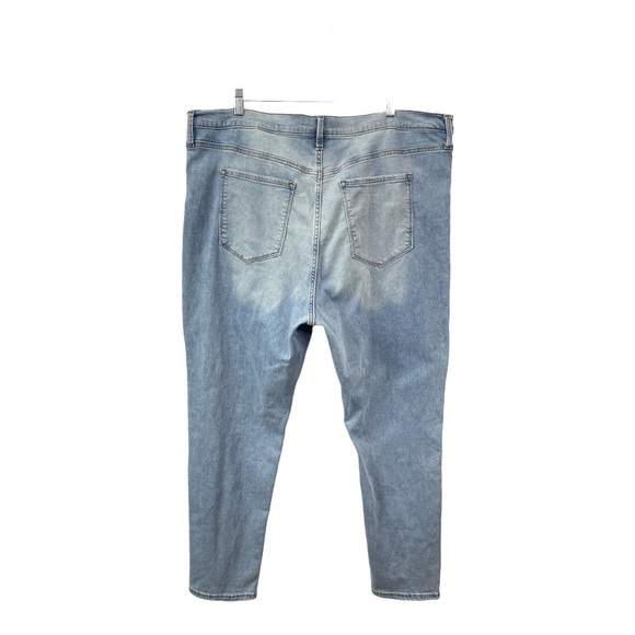 Banana Republic Women's Size 35/20 High-Rise Skinny Jeans Light Blue Distressed - Picture 3 of 5